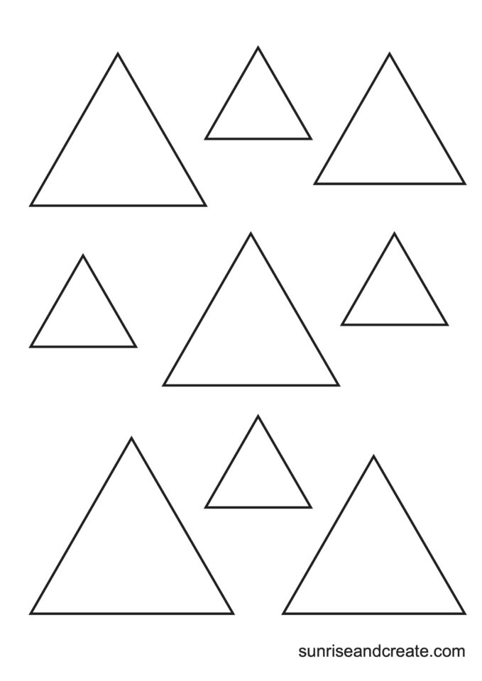 Free Printable Triangle Templates Free Printable Triangle Templates