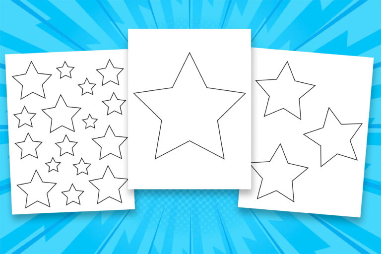 Free Printable Star Templates (Includes 7 Different Sizes)