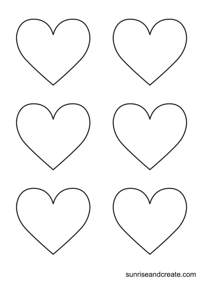 Free Printable Heart Templates (Different Sizes & Colored Hearts)