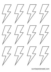 Free Printable Lighting Bolt Templates