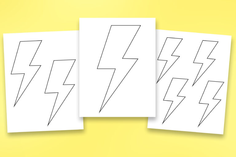lightning bolt templates