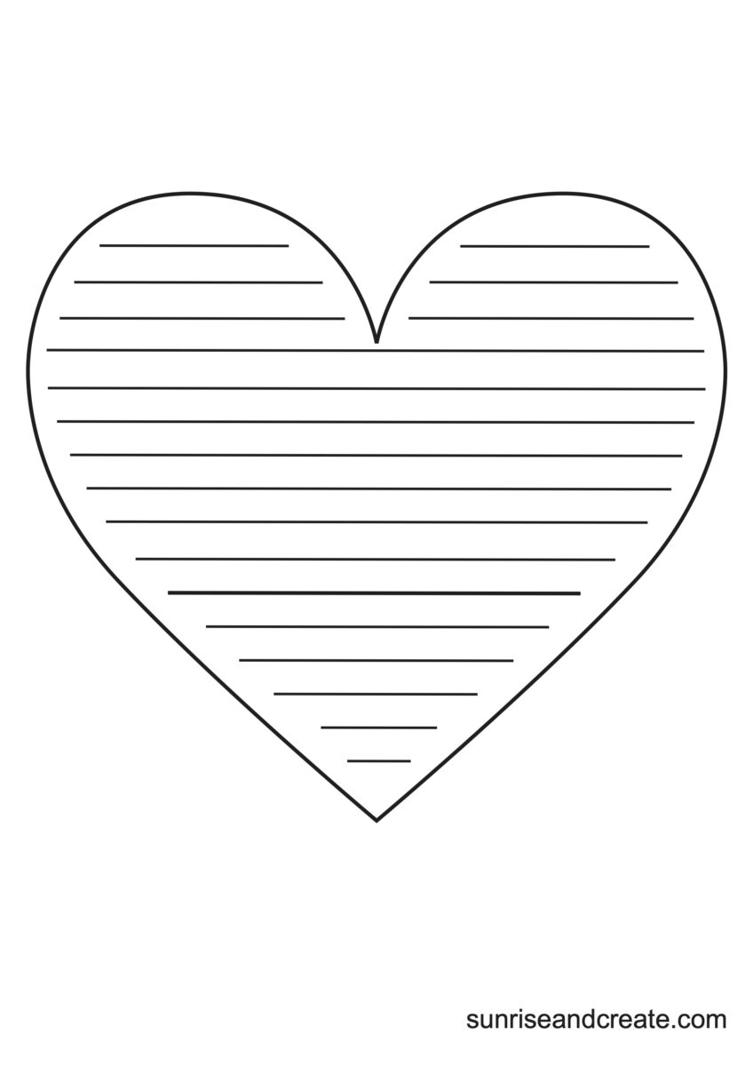 Free Printable Heart Templates (Different Sizes &amp; Colored Hearts)