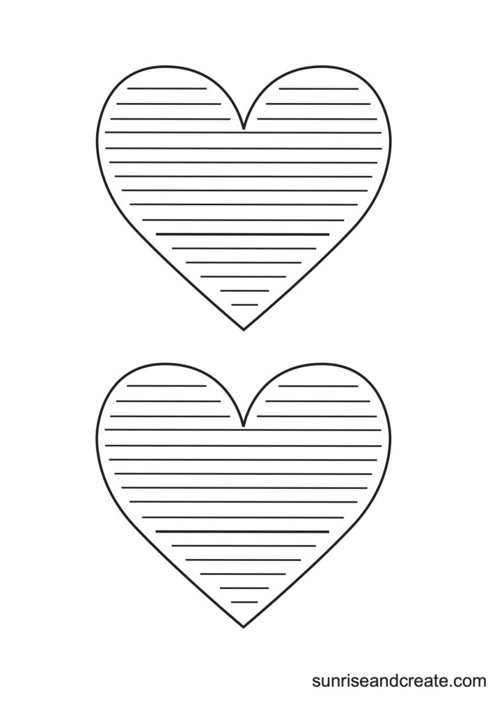 Free Printable Heart Templates (Different Sizes & Colored Hearts)