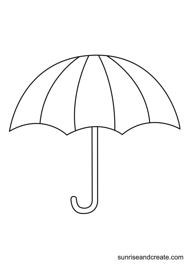 Free Printable Umbrella Templates (Different Designs & Sizes)