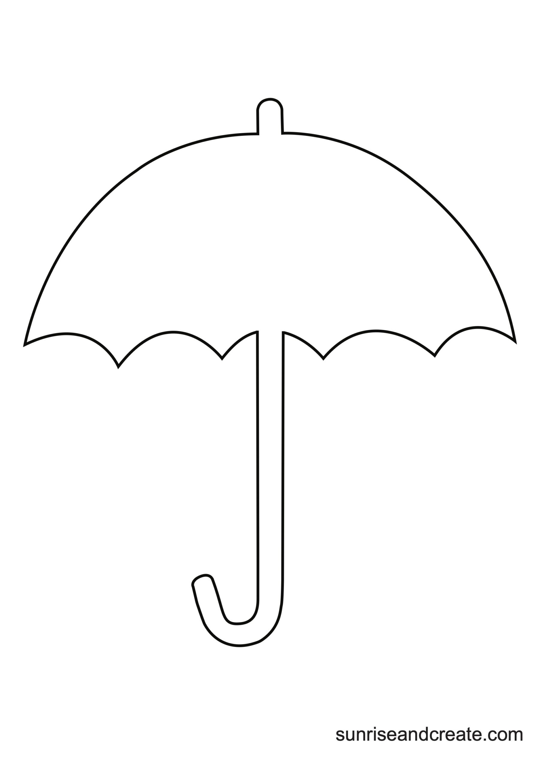 Free Printable Umbrella Templates - Large Umbrella Style 2 Scaled 
