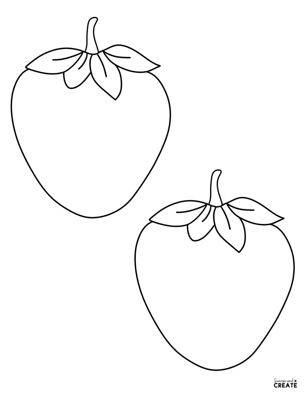 Free printable strawberry templates