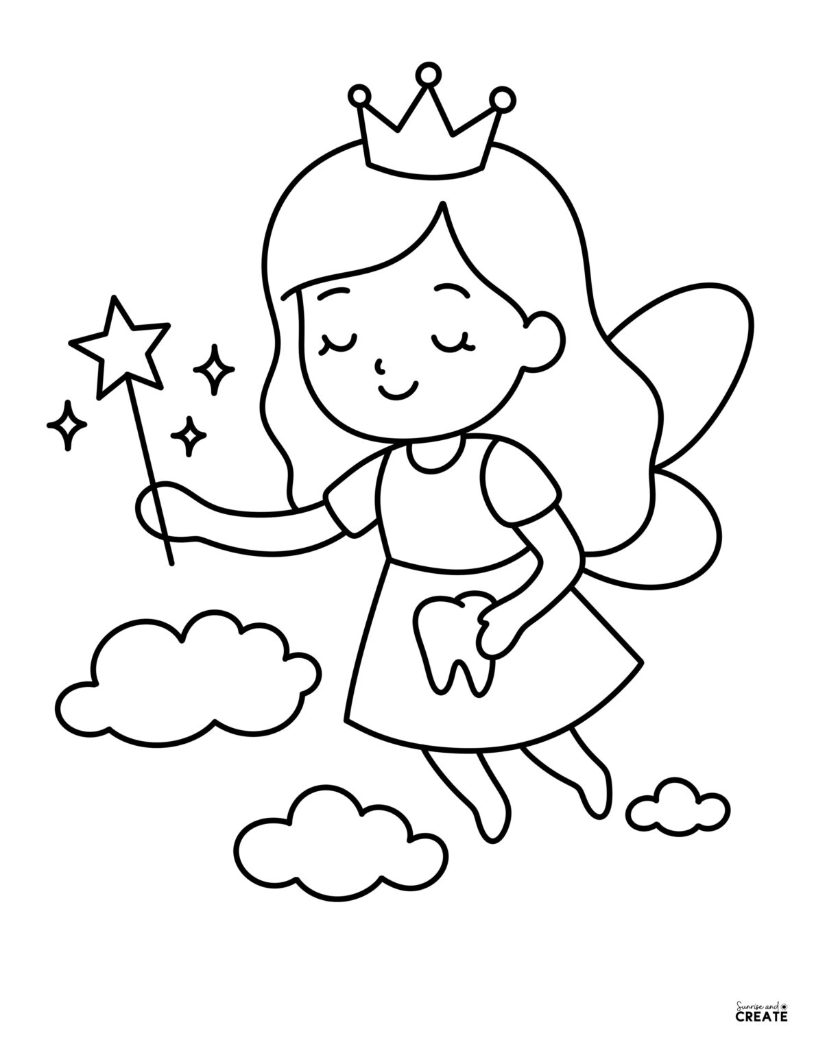 Tooth Fairy Coloring Pages - Free Printables