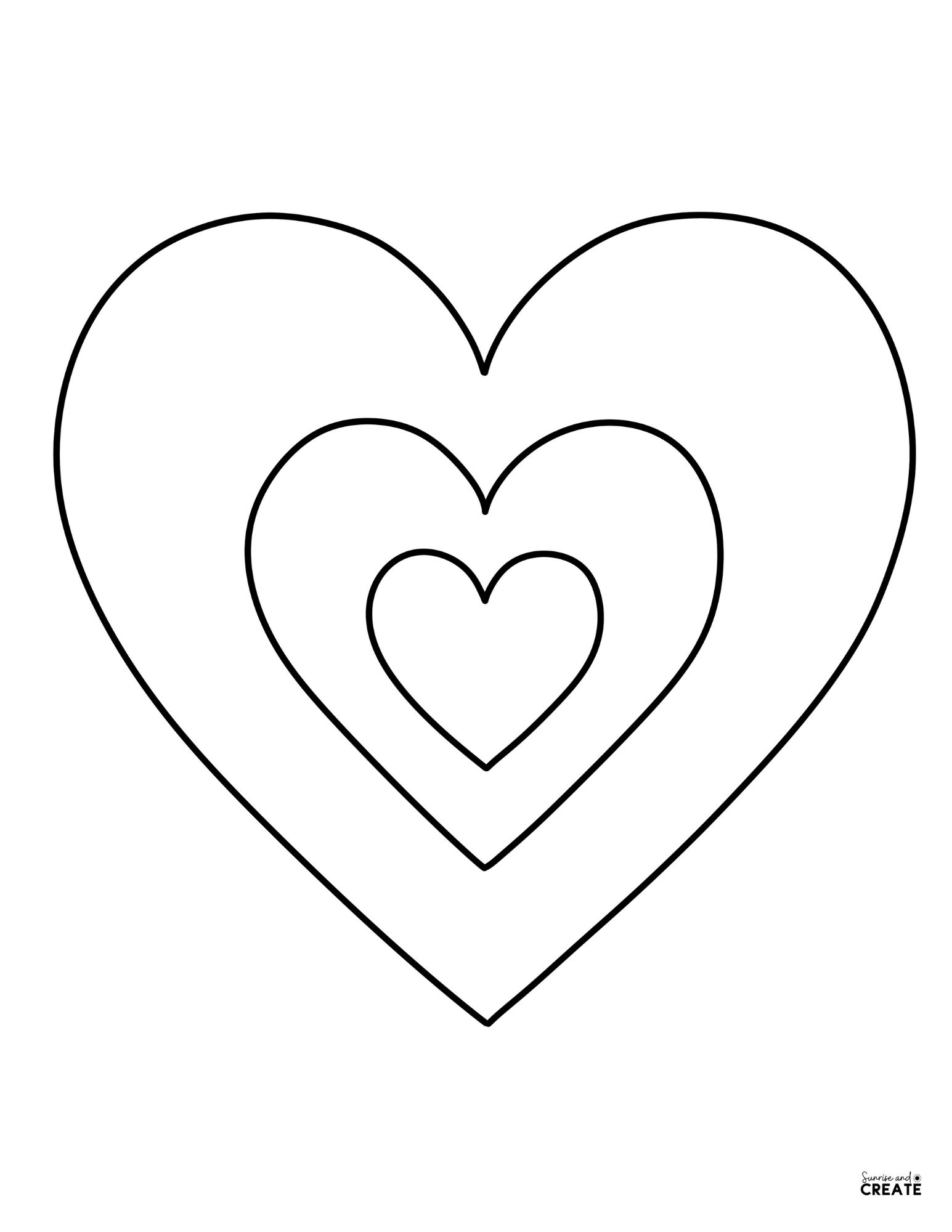 Hearts Coloring Page