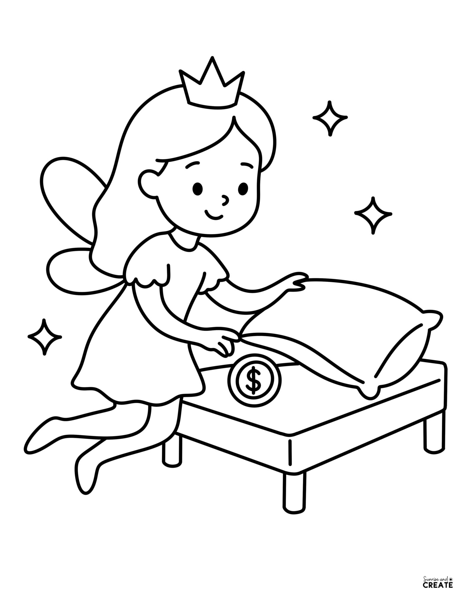 Tooth Fairy Coloring Pages - Free Printables