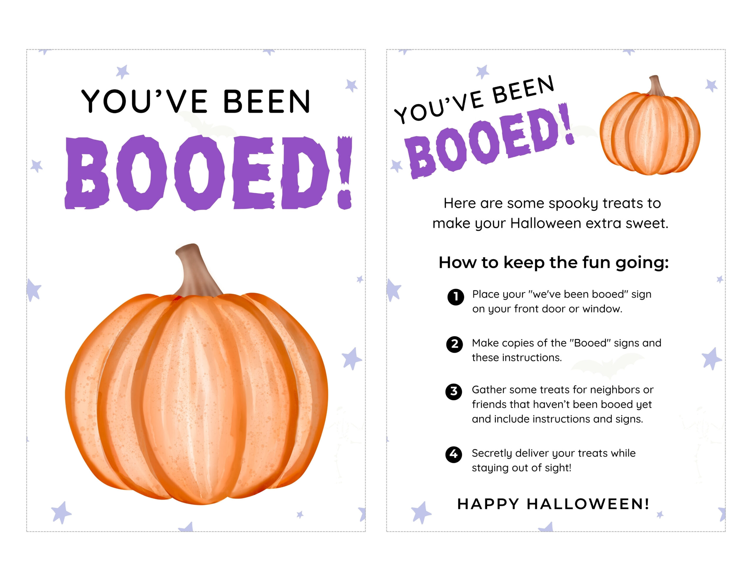 youve been booed printable sign and instructions
