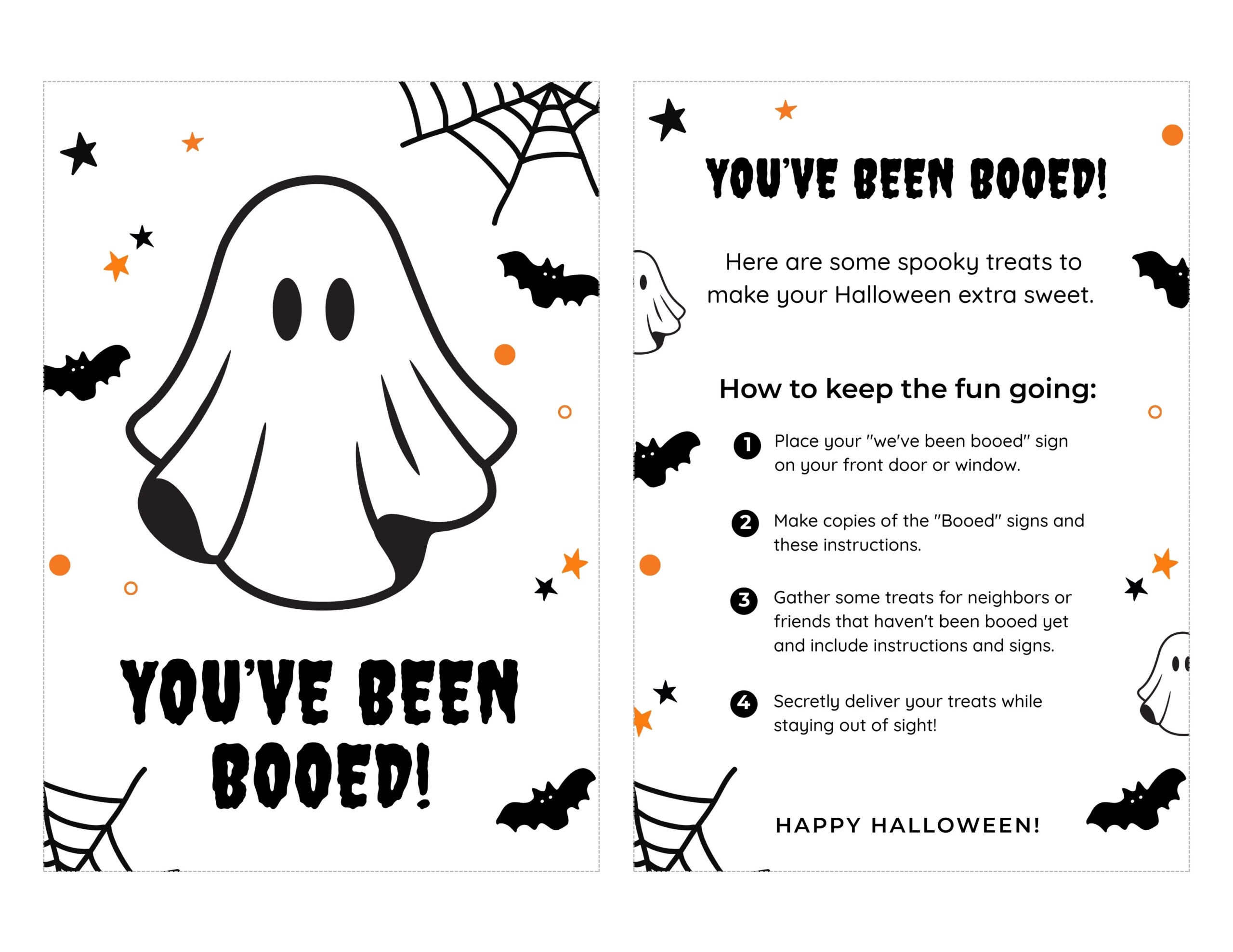 you've been booed printable and instructions
