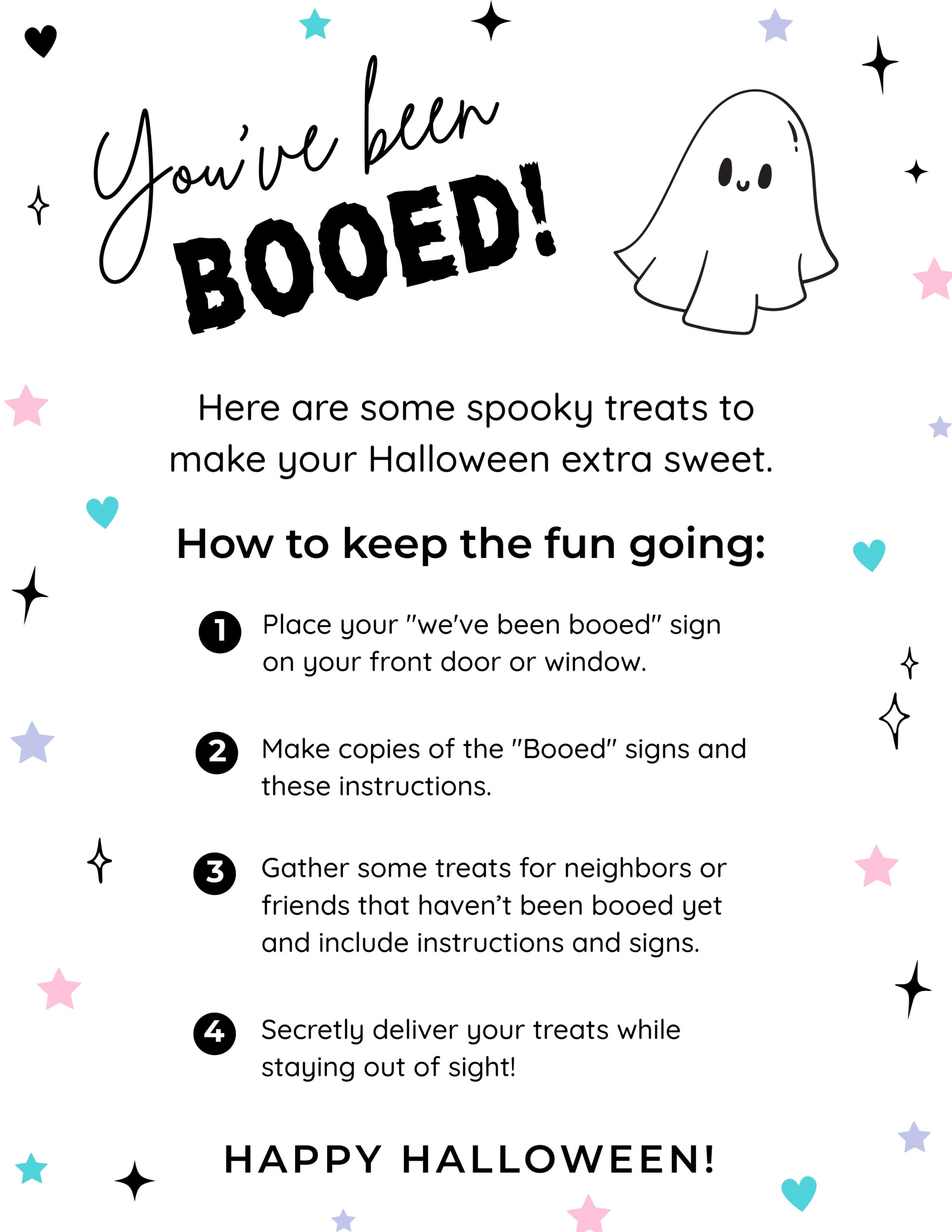 youve been booed ghost printable instructions
