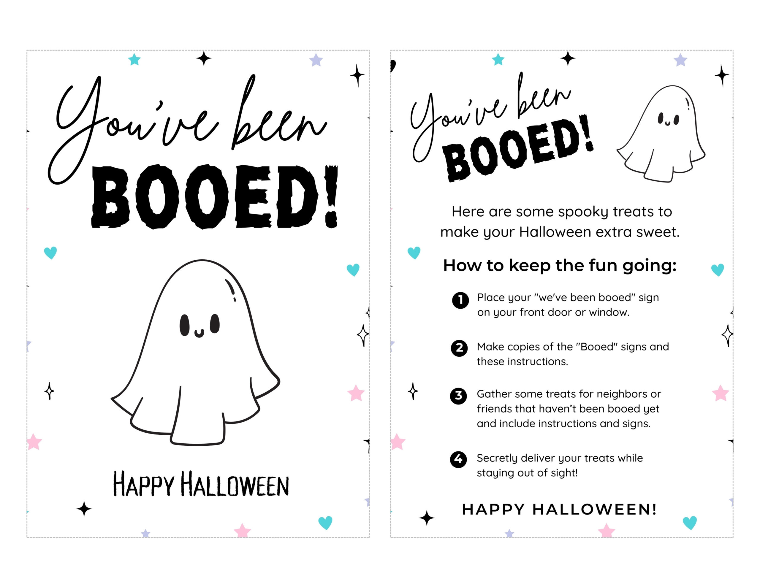 youve been booed ghost printable and instructions
