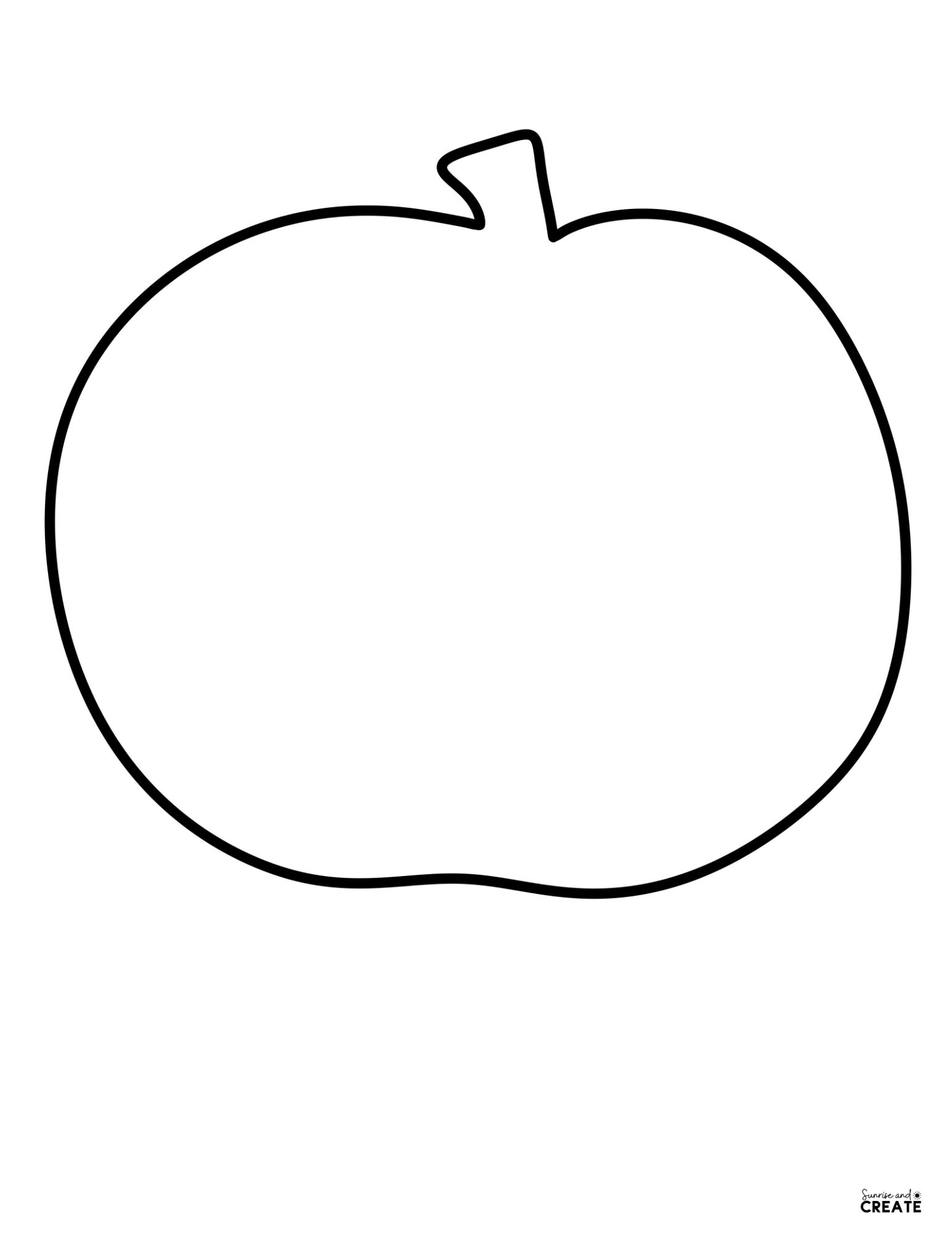 large pumpkin shape outline