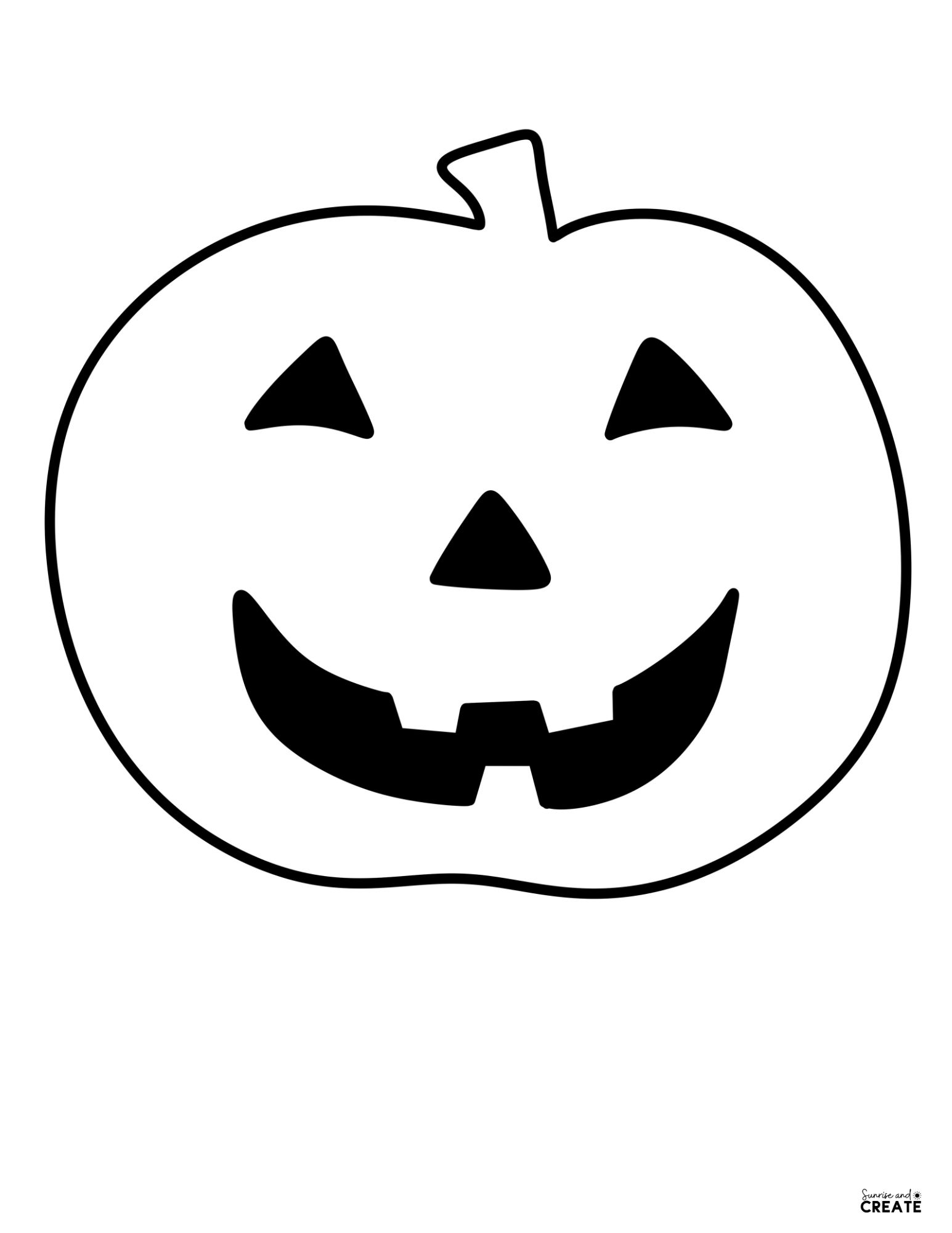 printable jack o lantern template large