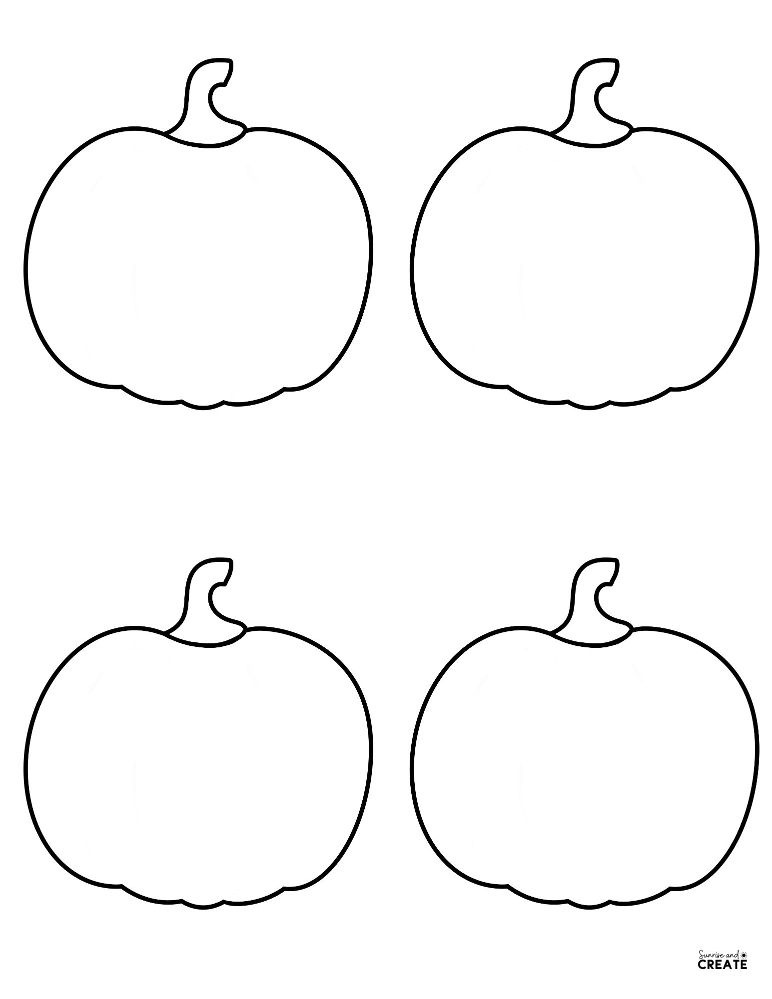 printable pumpkin outline medium