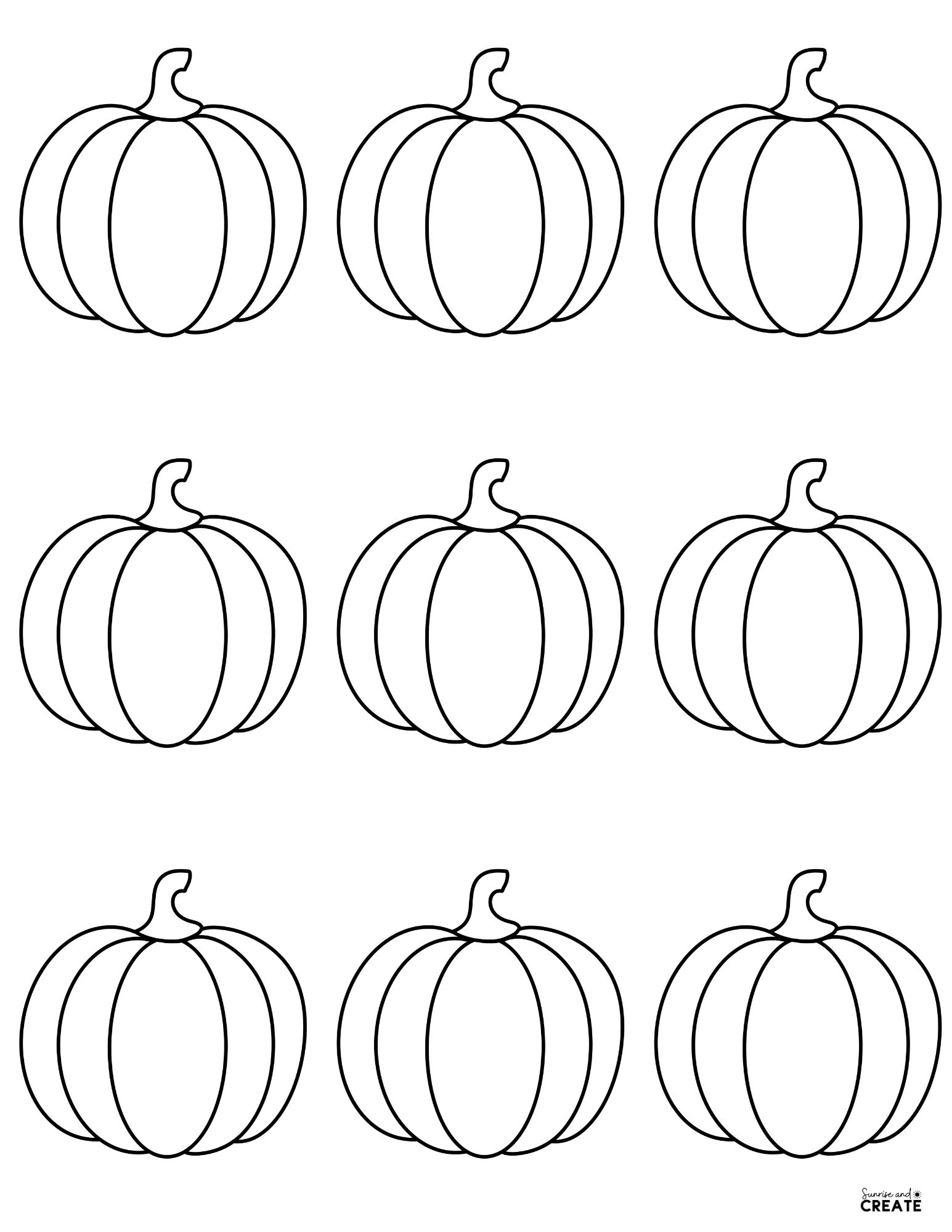 small printable pumpkin template