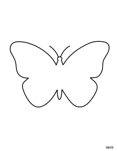 butterfly shape outline