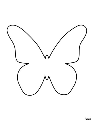 large outline of butterfly