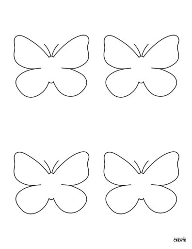 medium outline of butterfly shape