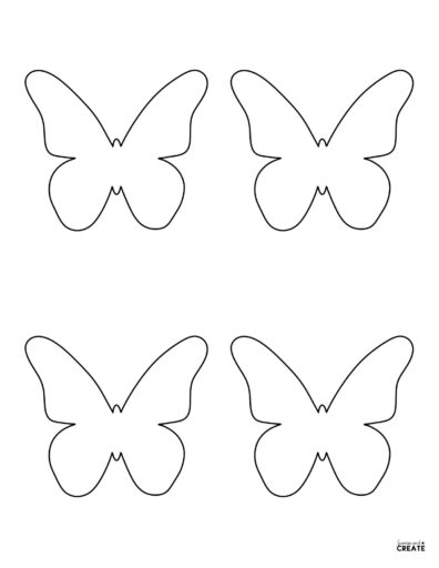 outline of butterfly