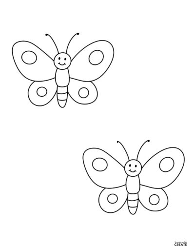 simple butterflies to print