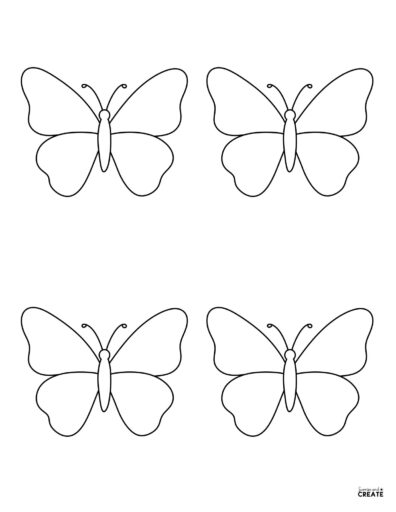 simple butterfly template medium