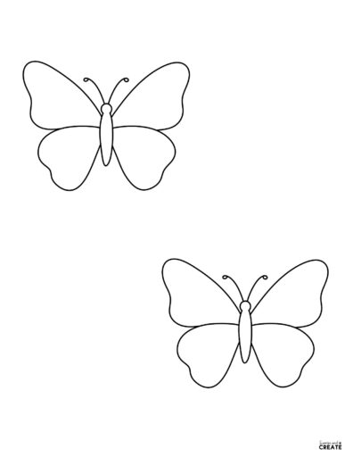 simple butterfly template to print