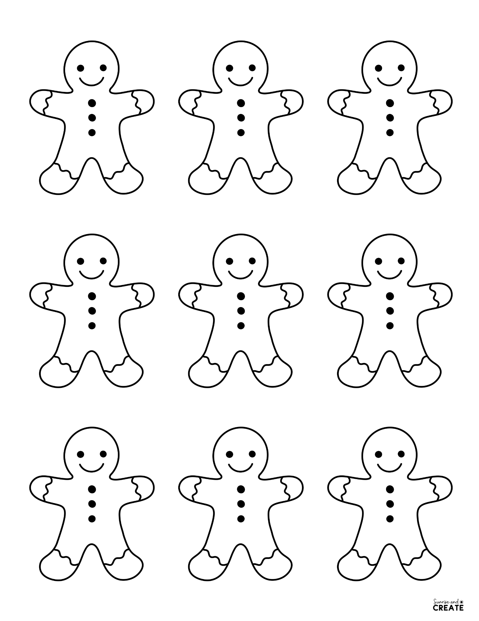 Gingerbread Man Templates - Free Printables