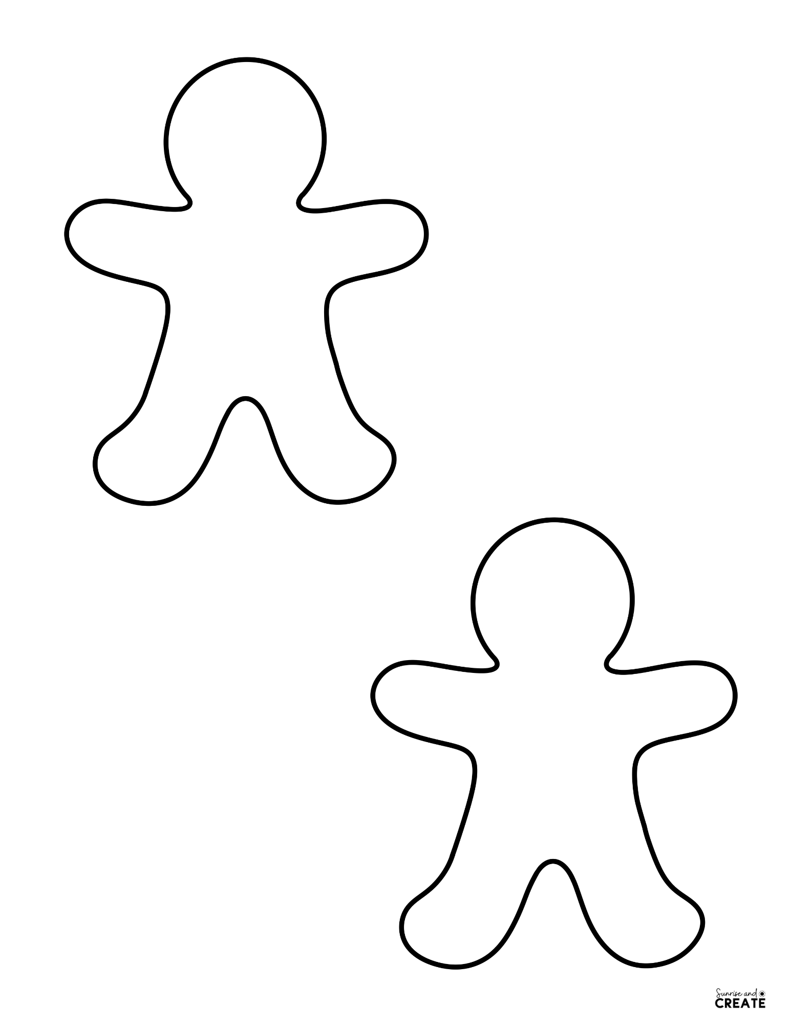 Gingerbread Man Templates - Free Printables